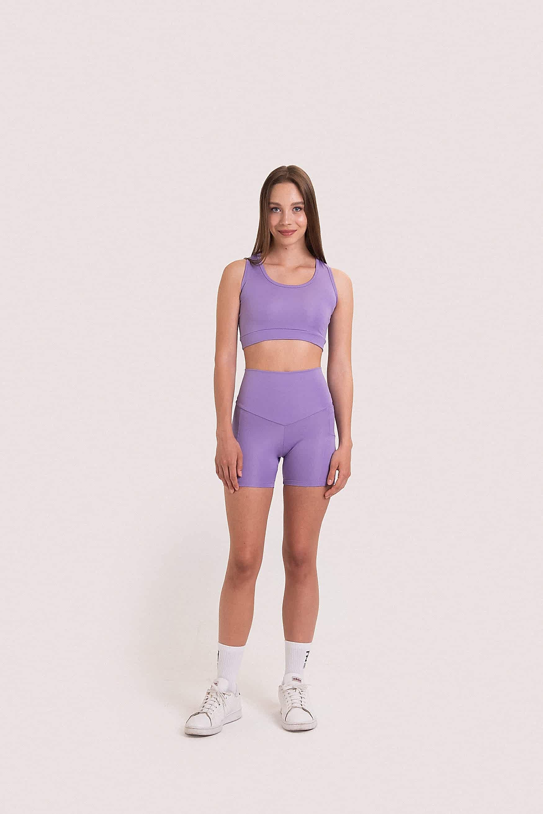 Lilac Mini Biker Shorts