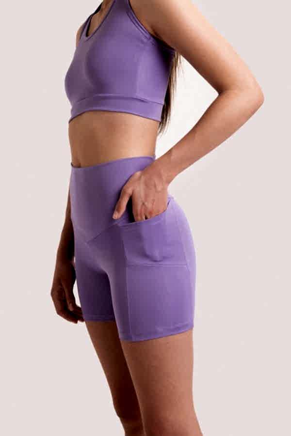 Lilac Mini Biker Shorts