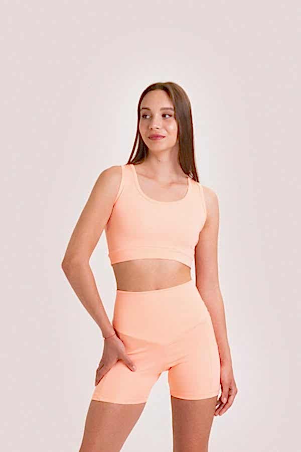 Peach Mini Biker Shorts