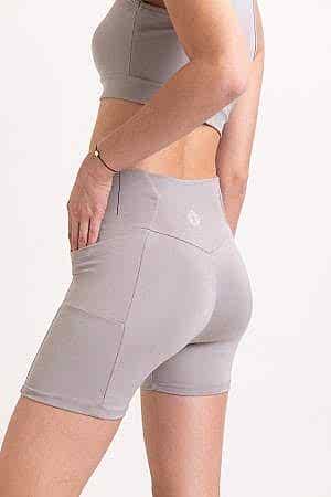 Grey Mini Biker Shorts