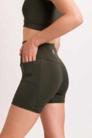 Olive Mini Biker Shorts