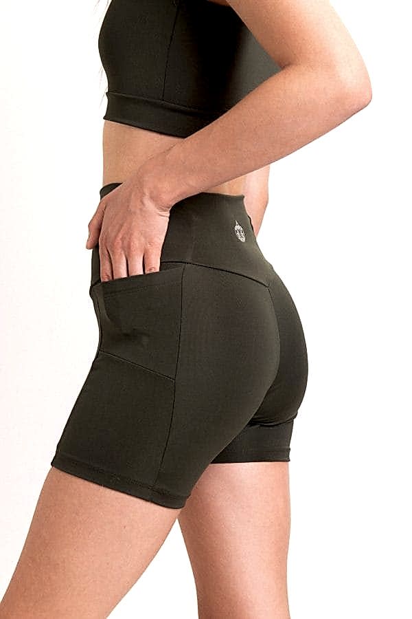 Olive Mini Biker Shorts