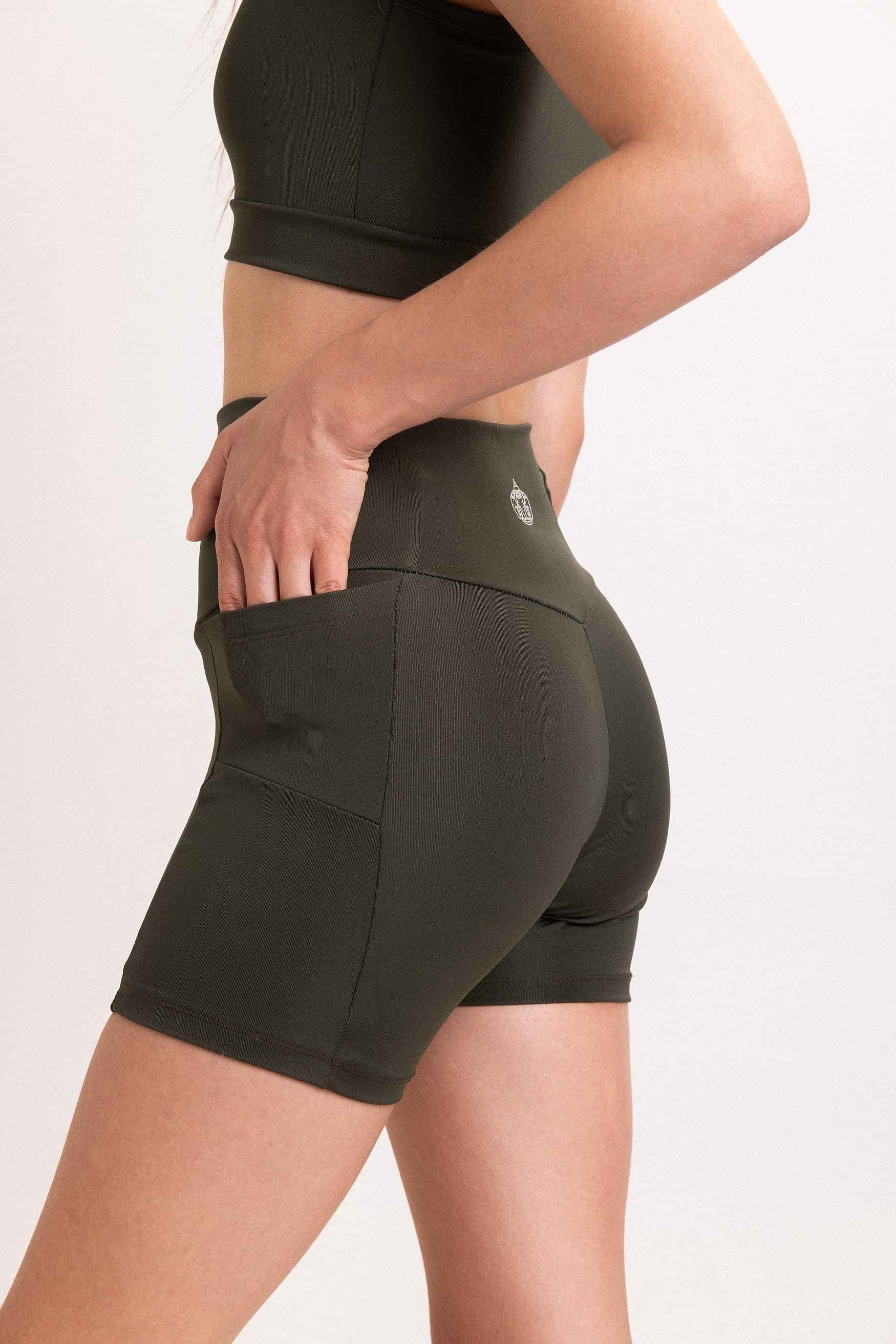 Olive Mini Biker Shorts