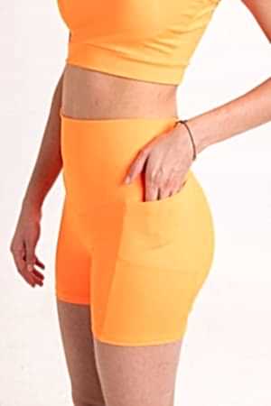 Orange Mini Biker Shorts